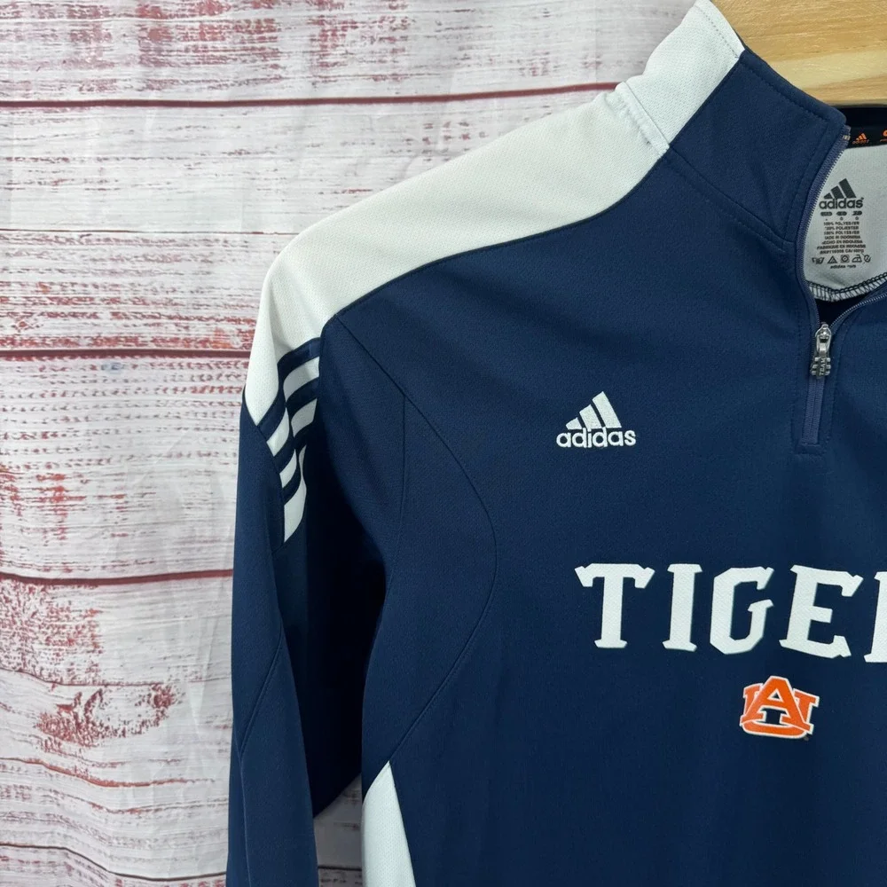 Adidas Auburn‎ Tigers Scorch 1/4 Zip Pullover Top Mens Large NCAC Performance